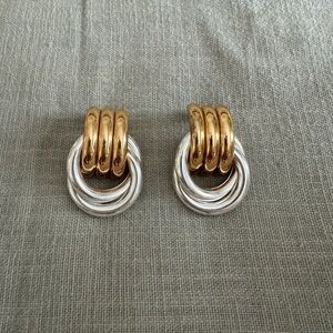 Gold and Silver Hoop Earrings